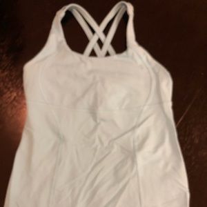 Lululemon crisscross light blue tank